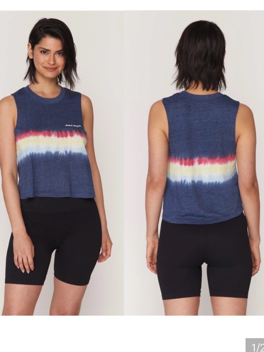 Spiritual Gangster 🌈 tie die crop tank Size Medium